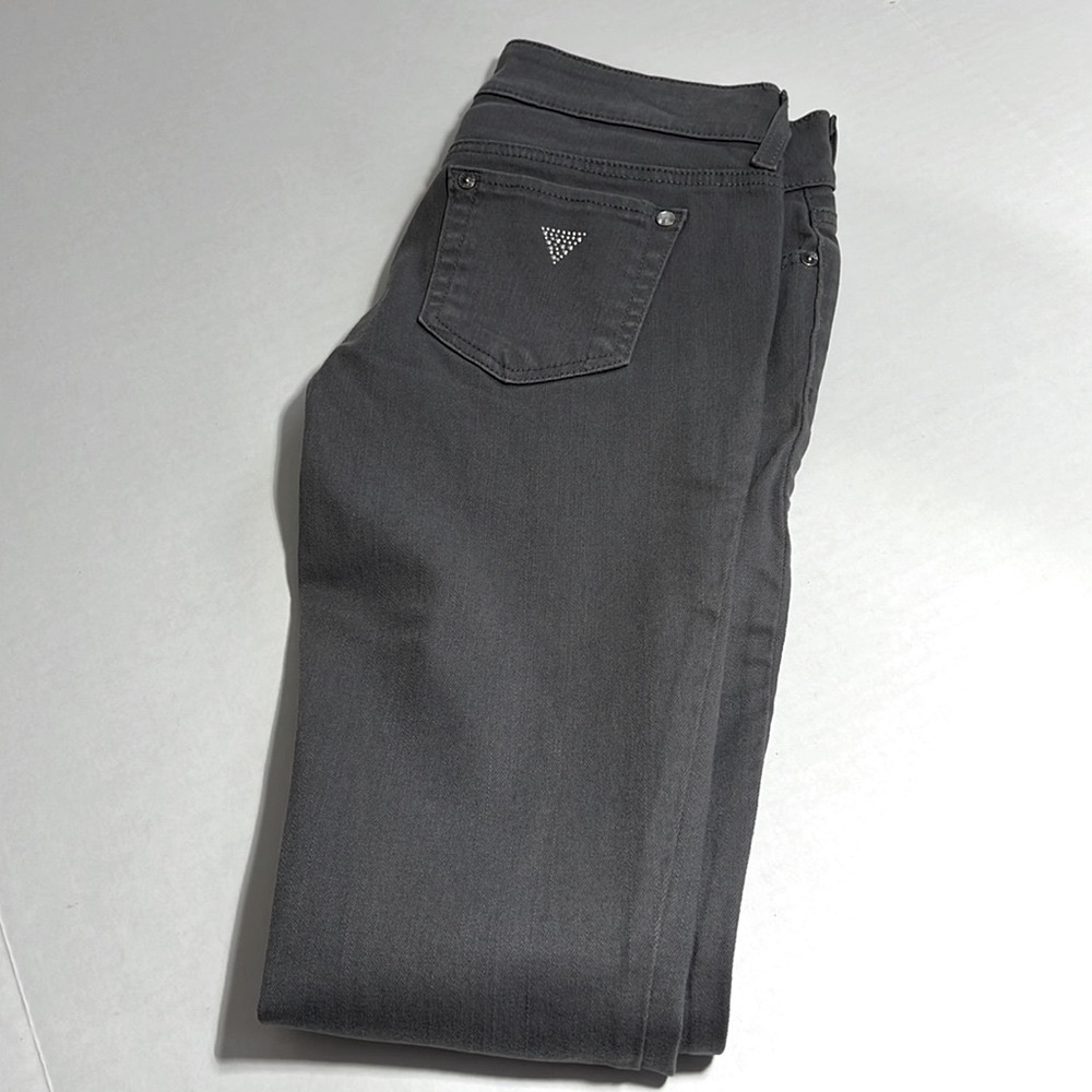 GUESS || Gray Low Rise Skinny Jeans. Sz. 26 - Picture 2 of 12